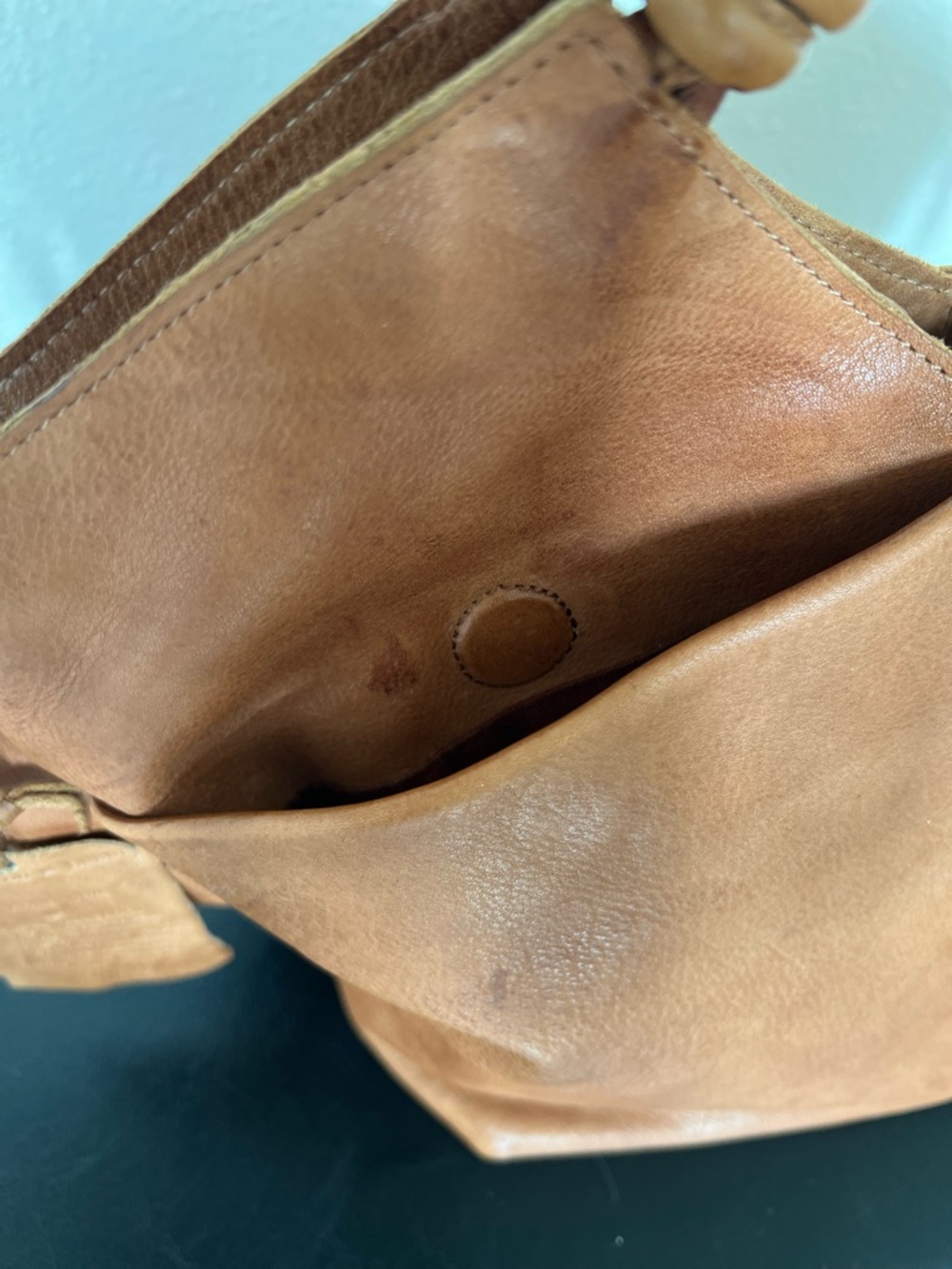 Latico Leathers Cognac Nash Crossbody Handbag - Picture 3 of 15